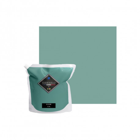 Peinture acrylique lessivable satin BARBOUILLE - Pour murs, plafonds, meubles et bois - 2,5L - Vert Icône