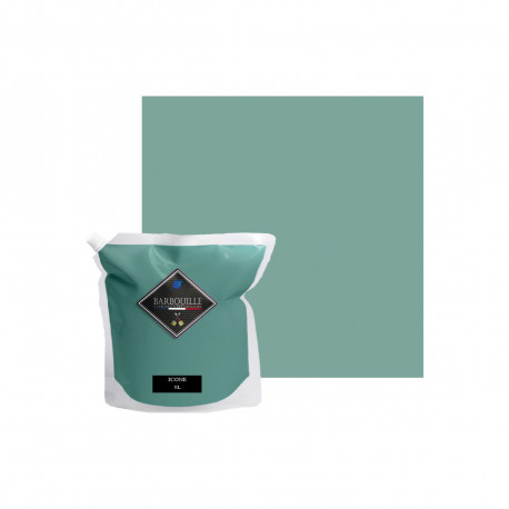 Peinture acrylique lessivable satin BARBOUILLE - Pour murs, plafonds, meubles et bois - 5L - Vert Icône