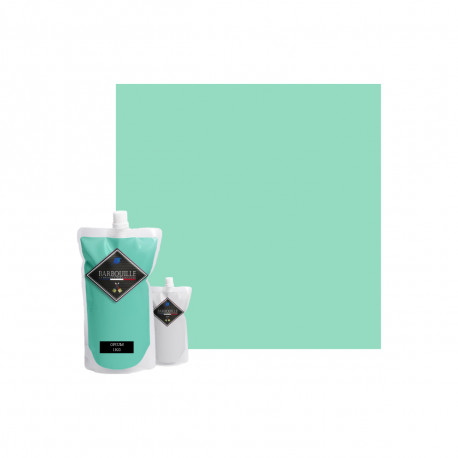 Peinture/résine époxy bi-composant mat BARBOUILLE - Pour carrelages, faiences, stratifiés, PVC - 1kg - Vert Opium