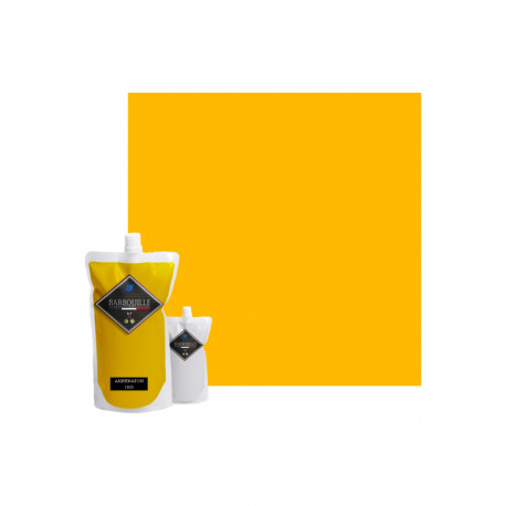 Peinture/résine époxy bi-composant mat BARBOUILLE - Pour carrelages, faiences, stratifiés, PVC - 1kg - Jaune - Akhenaton
