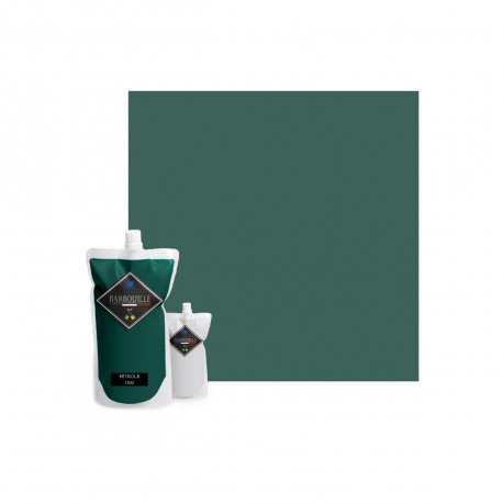 Peinture/résine époxy bi-composant brillante BARBOUILLE - Pour carrelages, faiences, stratifiés, PVC - 1kg - Bleu Pétrole