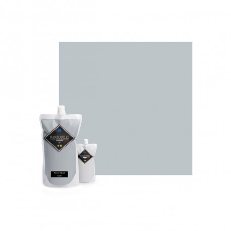 Peinture/résine époxy bi-composant mat BARBOUILLE - Pour carrelages, faiences, stratifiés, PVC - 1kg - Gris Fluctuat