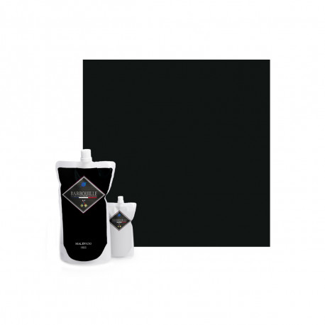 Peinture/résine époxy bi-composant mat BARBOUILLE - Pour carrelages, faiences, stratifiés, PVC - 1kg - Noir Maleficio