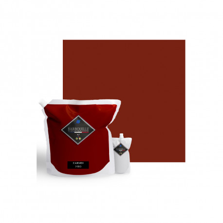 Peinture/résine époxy bi-composant mat BARBOUILLE - Pour carrelages, faiences, stratifiés, PVC - 3kg - Rouge Carmin