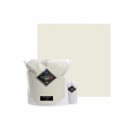 Peinture/résine époxy bi-composant brillante BARBOUILLE - Pour carrelages, faiences, stratifiés, PVC - 3kg - Blanc Bangkok