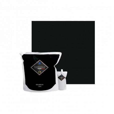 Peinture/résine époxy bi-composant brillante BARBOUILLE - Pour carrelages, faiences, stratifiés, PVC - 3kg - Noir Maleficio