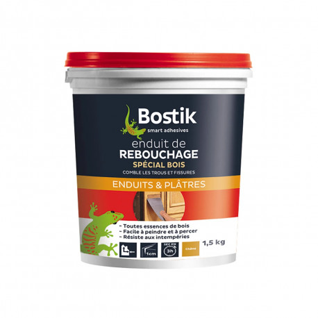 Enduit de rebouchage BOSTIK - Spécial bois - 1,5kg