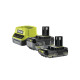 Pack 2 batteries RYOBI 18V OnePlus 4.0Ah et 2.0Ah - chargeur rapide 2.0Ah RC18120-242X