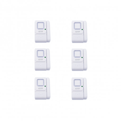 Lot de 6 mini alarmes fenêtre porte avec fonction carillon