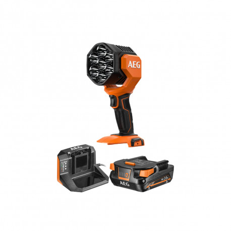 Pack AEG Lampe torche - BTL18C2-0 - 18V - 3200 lumens - 1 batterie 2.0Ah - 1 chargeur - SETL1820S
