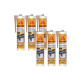 Lot de 6 mastics silicone SIKA Sikaseal-185 Menuiserie - Beige pierre - 300ml