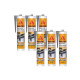 Lot de 6 mastics silicone SIKA Sikaseal-185 Menuiserie - Gris - 300ml