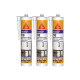 Lot de 3 mastics silicone SIKA SikaSeal 110 Menuiserie & Vitrage - Blanc PVC - 300ml