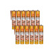 Lot de 12 mastics colle souple SIKA Sika Fixotuile - Terre cuite - 300ml