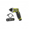 Tournevis RYOBI 4V USB Lithium - 1 batterie 2,0Ah - coffret 10 embouts - RSD4-120T