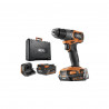 Perceuse-visseuse à percussion AEG 18V Brushless - Batteries 4,0Ah et 2.0Ah - Chargeur - BSB18SBL2-X02