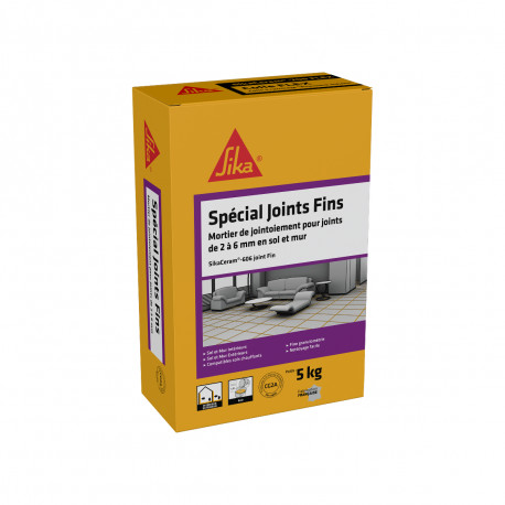 Mortier joints carrelage intérieur et extérieur - SIKA SikaCeram-606 Joint Fin - Beige - 2,5kg