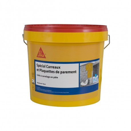 Colle à carrelage en pâte pour carreaux et plaquette de parement (D1-ET) - SIKA SikaCeram Basic - Ivoire - 15kg