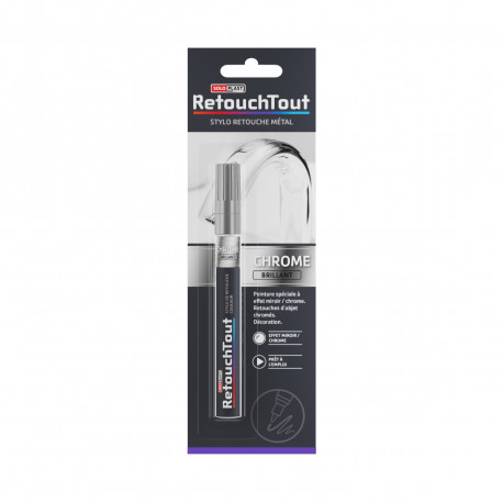 Stylo retouche métal SOLOPLAST - Chrome brillant - 6ml