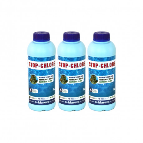 Lot de 3 Stops chlore MAREVA - 3 L - 150031Ux3