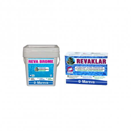 Pack MAREVA - Pastilles de brome - 5kg - Cartouches clarifiantes Reva-klar - 1kg