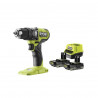 Perceuse à percussion Brushless 18V RYOBI - 2 Batteries 2,0Ah - Chargeur - RPD18BL1-2C20S