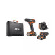 Perceuse à percussion Subcompact Brushless 18V AEG - 65 Nm - 2 Batteries 2,0Ah - Chargeur - BSB18SBL2-202C