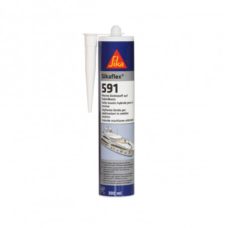 Colle mastic hybride marine SIKA Sikaflex-591 - Blanc - 300ml