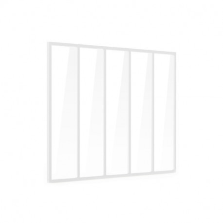 Verrière d'intérieur en aluminium - 5 vitrages - Blanc - 173 x 123 cm