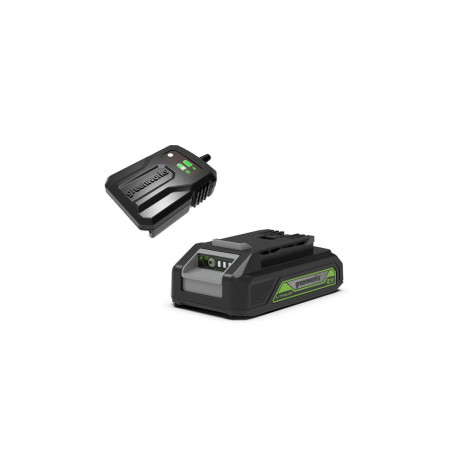 Starter Kit Greenworks Batterie 24V 2.0Ah + Chargeur 2A.0Ah - Réf 2936407 - Photo 1