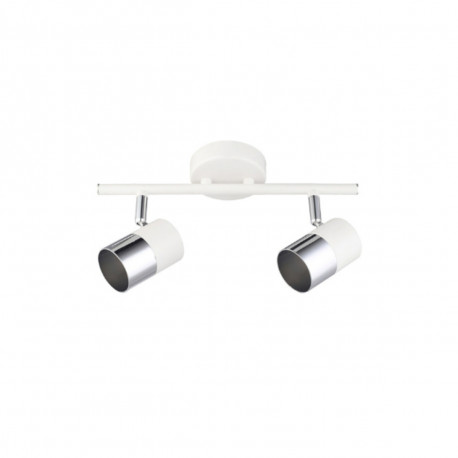 Applique halogène avec 2 projecteurs modèle Moon EDM - 50W - GU-10 - Blanc et Chrome - Ampoule non incluse - Photo 1