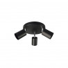 Spot à 3 projecteurs EDM - 50W - GU10 - Noir - Ampoule non incluse - Photo 1