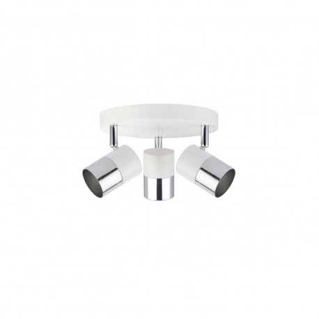 Applique halogène avec 3 projecteurs modèle Moon EDM - 50W - GU10 - Blanc et Chrome - Ampoule non incluse - Photo 1