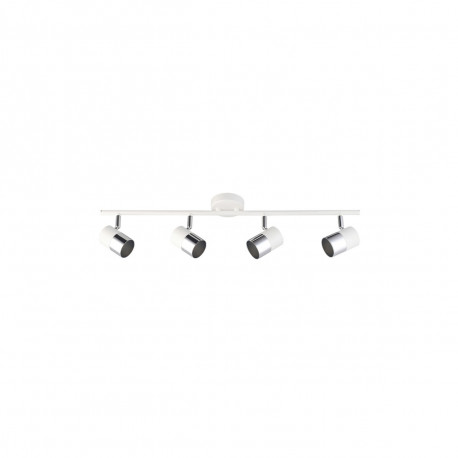 Applique halogène avec 4 projecteurs modèle Moon EDM - 50W - GU10 - Blanc et Chrome - Ampoule non incluse - Photo 1