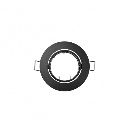 Bague spot métallique halogène oscillant EDM - Noir - Diamètre 8,4cm - Photo 1