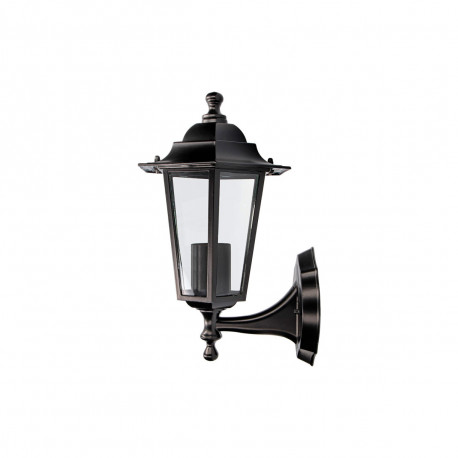 Applique d'extérieur Zurich en aluminium et verre EDM - 60W - E27 - Noir - Ampoule non incluse - Photo 1