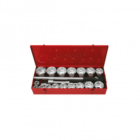 Coffret de douilles et accessoires 1'' KS TOOLS - 22 pièces - Photo 1