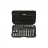 Coffret de douilles et douilles tournevis TORX percé KS TOOLS - 1/4'' - 3/8'' - 1/2'', 30 pièces - Photo 1