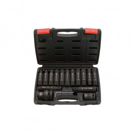 Coffret de douilles et embouts longs à chocs KS TOOLS 3/4'' - 1'', 16 pièces - Photo 1