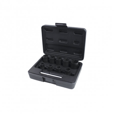 Coffret de douilles à chocs pour écrous abimés KS TOOLS 3/8'', 10 à 19 mm, 10 pcs - Photo 1