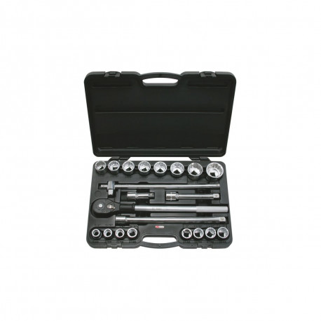 Coffret de douilles 12 pans en pouces et accessoires KS TOOLS 3/4'', 21 pièces - Photo 1