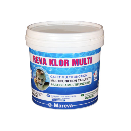 Désinfectant pour piscine Reva-Klor Multi MAREVA - 250g - 5kg - 100197U