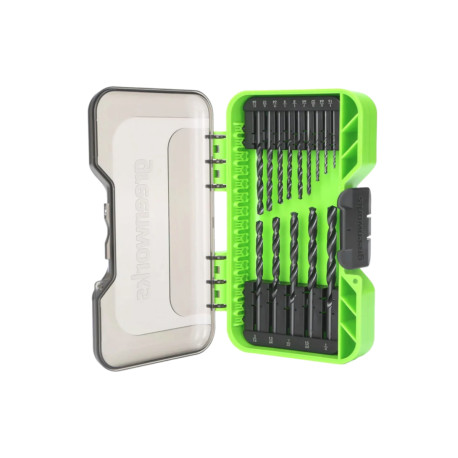 Coffret de 21 forets HSS GREENWORKS - 1,5 à 10 mm - APT-21BODS-GW - Photo 1