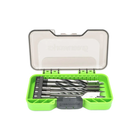 Coffret de 11 forets bois GREENWORKS - 4 à 25 mm - APT-11WDS-GW - Photo 1