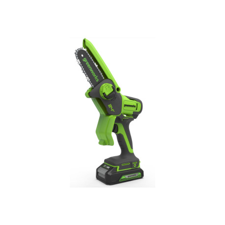 Mini-tronçonneuse 24V GREENWORKS - 10 cm - Batterie 2,0Ah et chargeur - G24MCS10K2 - Photo 1