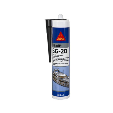 Colle-mastic marine vitrages et hublots SIKA Sikasil SG-20 - 300ml