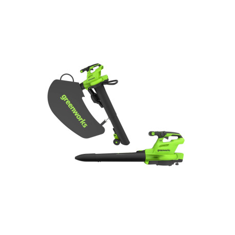 Souffleur aspiro-broyeur Brushless 48V GREENWORKS - Sans batterie ni chargeur - GD48BVII - Photo 1