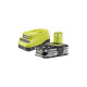 Pack batterie RYOBI 18V One+ 2.5Ah LithiumPlus - 1 chargeur rapide 2.0Ah RC18120A-125 - Photo 1