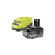 Pack batterie RYOBI 18V One+ 4,0Ah LithiumPlus - 1 chargeur rapide 2.0Ah RC18120A-140X - Photo 1