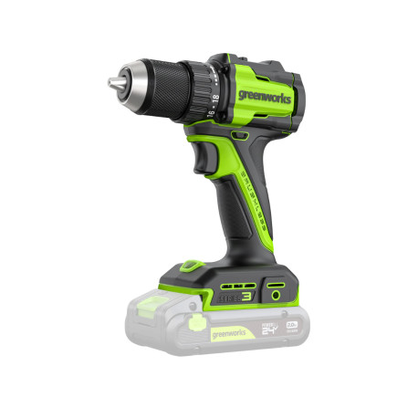 Perceuse-visseuse Brushless 24V GREENWORKS - 45Nm - Sans batterie ni chargeur - GD48BVII